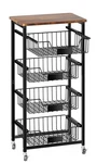 Okzest Fruit Basket, 5-TIER Utility Kitchen Organizer And Tier, Black. Fixed Price $81.11.
