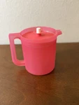 Tupperware Pink Pitcher 1575-11 Push Button Seal Lid Sunburst Design Mexico. Fixed Price $24.98.