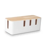 Cable Management Box By Baskiss, 12X5X4.5 Inches, Wood Lid, Wire Organizer Fo.... Fixed Price $22.51.