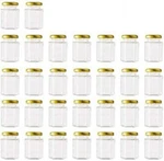 Encheng Clear Hexagon Jars,small Glass With GOLDEN-4OZ30PCS. Fixed Price $45.80.