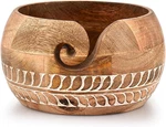 Mahasu Yarn Storage Mango Wood Bowl For Crocheting Accessories And Supplies. Fixed Price $17.57.