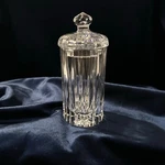 Julia 5.5" 24% Lead Crystal Box Biscuit Candy Ribbed Jar Compare W/lenox. Fixed Price $7.99.