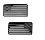 Mull 2X Usa Metal Flags Inches By 1 Black Embossed Decals Emblems 2PCS.... Fixed Price $37.07.