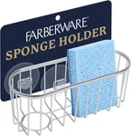 Farberware Sponge Holder For Kitchen Sink Brushed Metal Caddy Organizer Wit. Fixed Price $18.32.