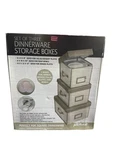 Richards Dinnerware Storage Boxes Set Of 3 Plate Bowl New. Fixed Price $25.00.
