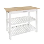 Casual Home Kitchen Island With Solid American Hardwood 40"W, Natural&white. Fixed Price $190.64.