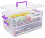 Tergoo 2 Layer Plastic Storage Containers With Lids, Multipurpose Clear Stack.... Fixed Price $36.64.