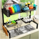 Yklslh 4 Baskets Over The Sink Dish Drying Rack, Extendable Large Capacity Si.... Fixed Price $35.64.