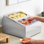 Servsense Stainless Steel Hotel Pan Organizer Set With (2) 1/6 And (1) 1/3 Size. Fixed Price $55.99.