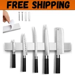 Magnetic Knife Holder For Wall, No Drilling Strip Adhesive. Fixed Price $13.99.