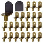 Ruidee 30PCS Shelf Pegs L-shaped Metal Cabinet Clips With Rubber Bronze. Fixed Price $10.28.