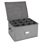 Popoly Stemware Storage Cases, Wine Glass 17''L X 13'' 10''H, Light Gray. Fixed Price $35.99.