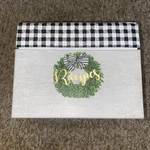C.r. Gibson Cardboard Recipe File Box, Black & White Holiday With Cards. Fixed Price $16.99.