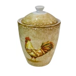 222 Fifth Pts Rustic Rooster Canister Cookie Jar. Fixed Price $19.00.