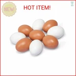 Sallyfashion Wooden Fake Eggs, 9 Pieces 2 Colors For Crafts. Fixed Price $13.54.