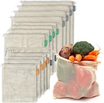 12+1 Reusable Produce Grocery Washable, Organic Cotton Mesh Bags,. Fixed Price $67.23.