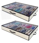 Woffit Under Bed Storage Organizer Set Containers, Each 12. Fixed Price $19.67.