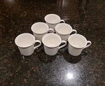 Set 6 Villeroy & Boch Cellini Chateau White Oz Coffee Mugs, Cups. Fixed Price $57.95.