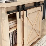 Ccjh 3-5FT Super Mini Cabinet Bypass Sliding Barn Door Hardware Kit For 2. Fixed Price $57.98.