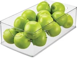 Idesign Stackable Clear Plastic Extra Long Storage Bin, Organizer For Kitchen Ca. Fixed Price $14.54.