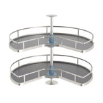 Jowboow 28" Kidney Corner Cabinet Lazy Susan, 270 Height Adjustable Replac. Fixed Price $280.65.