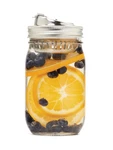 Jarware Stainless Steel 2-IN-1 Drink And Fruit Infusion Lid Regular-mouth Silver. Fixed Price $31.99.
