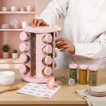Pink Rotating Spice Rack Seasoning Organizer With 16 Empty Jars, Contai.... Fixed Price $60.59.