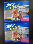 2X New Ziploc Big Bags 4 Count Xl Stand & Fill Expandable Bottom 2'X 20. Fixed Price $61.20.