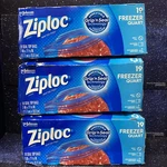 3 Ziploc Quart Food Storage Freezer Bags- 19 Each Damaged Box. Fixed Price $36.88.
