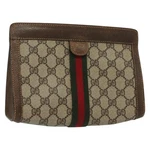 Gucci Gg Supreme Web Sherry Line Bag Pvc Beige Gold 67 014 2125 Auth TH6291. Fixed Price $171.36.