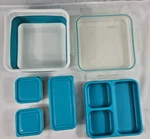Bento Lunch Box Crofton Plastic 6X6 Container Grip Bottom Built Ice Pack. Fixed Price $15.99.