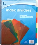 Jot Plastic 3-RING Binder Index Dividers With Tabs Mixed Colors 1 Pack. Fixed Price $7.99.
