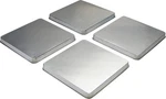 Reston Lloyd Square Gas Stove Burner Covers, Set Of 4, Stainless Steel Look. Fixed Price $31.19.