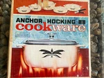 Vintage Fire Anchor Hocking 2.5 Qt Casserole D2010 Lid Box Usa Black Wheat. Fixed Price $79.00.