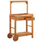 Kitchen Cart Island On Wheels Utility Solid Acacia Wood Vidaxl. Fixed Price $152.99.