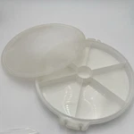 Tupperware 12" Round Veggie Snack Keeper Carrier With Lid 405-9/224-9 Vtg Mcm. Fixed Price $11.00.