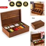Tea Bag Organizer Wooden Storage Box Chest With 8 Compartments. Fixed Price $81.23.