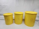Vtg Yellow Tupperware Servalier Nested Canister Set Of 1339-3/805-13/807-12. Fixed Price $29.99.