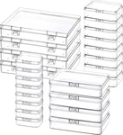 Pack Mixed Sizes Small Plastic Storage Containers, (24PCS), Clear. Fixed Price $21.41.