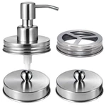 Mason Bathroom Accessories Lids SET(4PCS) -jars Not Included -soap Dispen.... Fixed Price $15.52.