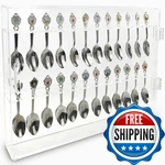 Ikee Design Premium Acrylic 24 Souvenir Spoon Display Case Wall Mountable Or. Fixed Price $61.96.