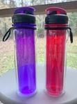 2 Rubbermaid Water Bottles 17 Oz. Gulp Double Wall Insulated Finger Loop Ring. Fixed Price $18.95.