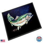 Caroline's Treasures Carolines MW1213MAT Deep Blue Rainbow Trout. Fixed Price $44.35.