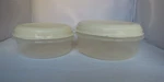 Set Of Rubbermaid Servin Savers #2 1.7 Pt - #3 1.5 Qt Almond Lids. Fixed Price $16.00.