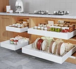 Seinloes 4PACK Expandable Slide Out Cabinet Organizer 21" Deep 12.05"-20.4". Fixed Price $209.99.