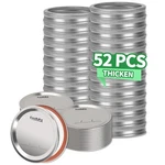 Esuduky 52PCS Mason Jar Lids With Rings Regular Mouth, Upgrade Canning W.... Fixed Price $14.65.