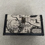 Vintage Decorative Storage Box With World Map Design Hinged Lid. Fixed Price $17.50.
