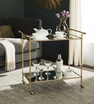 Safavieh Felicity Bar Cart Gold / Mirror. Fixed Price $226.99.