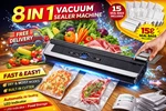 Vacuum Sealer Machine - 8 Food Modes With 15PCS Bags Kit (black). Fixed Price $49.98.