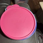 Tupperware Round Replacement Lid 6.25 Pink 2517A-4 Butterfly Tab. Fixed Price $6.00.